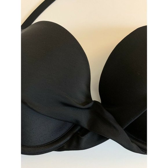 Shade & Shore Womens 34B Black Halter Swimsuit Bikini Top EUC - Picture 2 of 5